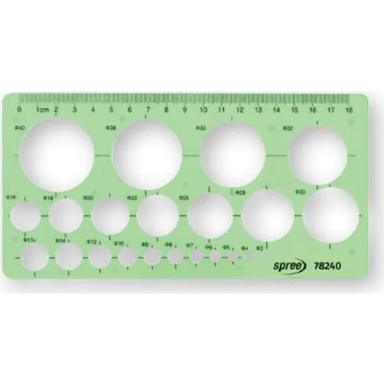 Spree cirkel-skabelon Ø3–40 mm
