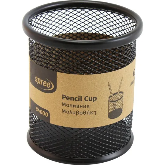 Generisk Blyantholder i metal, rund – sort