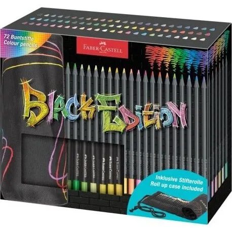 Faber-Castell Black Edition rullepenalhus med 72 farveblyanter