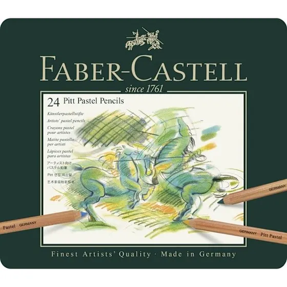 Faber-Castell PITT Pastelblyanter i metaletui, 24 stk.