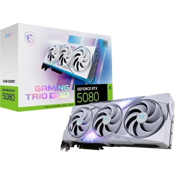 MSI GeForce RTX 5080 16GB GAMING TRIO OC (Hvid)