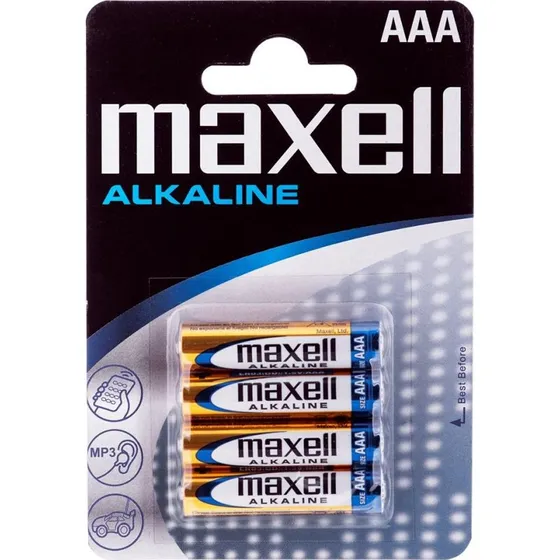 Maxell AAA LR03 1,5V alkalisk batteri 4-pak