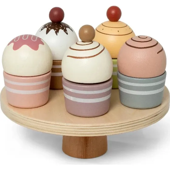 MAMAMEMO Cupcakes p kagefad, 2-delte i FSC-tr