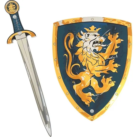 Liontouch Noble Knight ridderst  bl svrd og skjold
