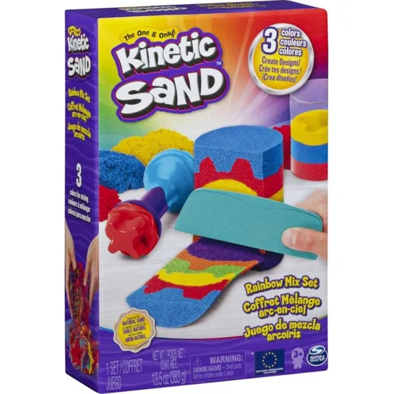Kinetic Sand Rainbow Mix sæt, 3 farver