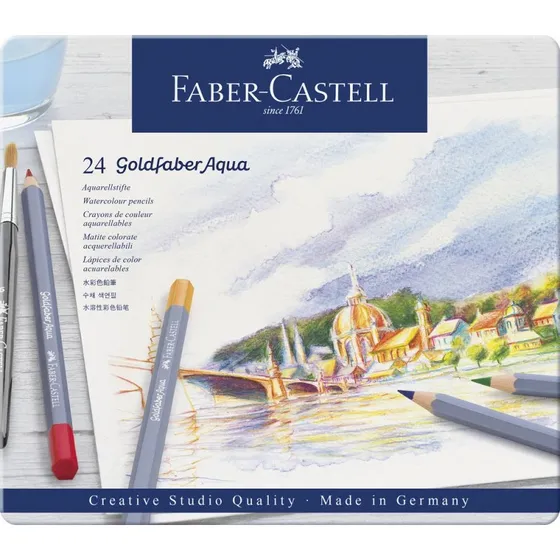 Faber-Castell Goldfaber Aqua akvarelblyanter, tinske 24 stk