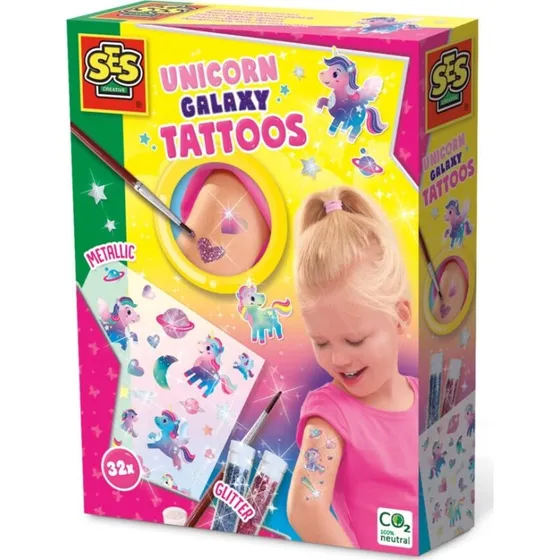 SES Creative Enhjrning Galaxy Tatoveringer 32 stk