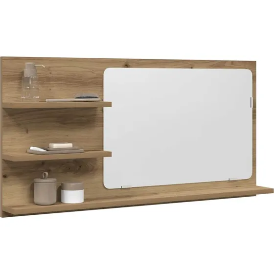 vidaXL badevrelsesskab med spejl 90x11x45 cm kunsteg