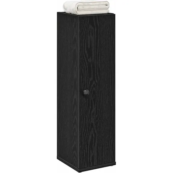 vidaXL badeværelsesskab m. rulleholder 20,5x22x72 cm, sort