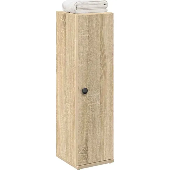 vidaXL badeværelsesskab med rulleholder 20,5x22x72 cm Sonoma-eg