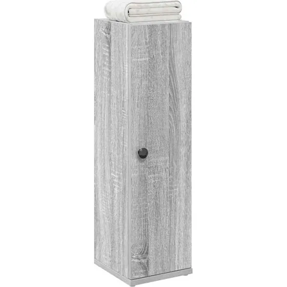 vidaXL badeværelsesskab m. rulleholder 20,5x22x72 cm grå sonoma-eg
