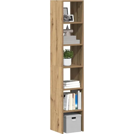 vidaXL stabelbare bogreoler 2 stk 30x30x80 cm egetræsfarvet