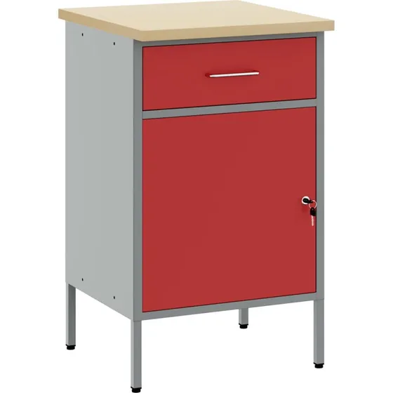 vidaXL Arbejdsbnk Rd/Gr 50x55x85 cm Ingenirtr & Stl