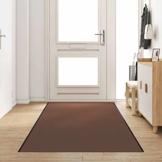 vidaXL Dørmåtte 120 x 400 cm Brun/Sort - Polypropylen/Vinyl