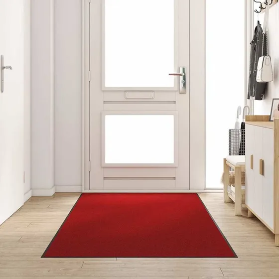 vidaXL Dørmåtte 120x250 cm Rød/Sort – Polypropylen/Vinyl