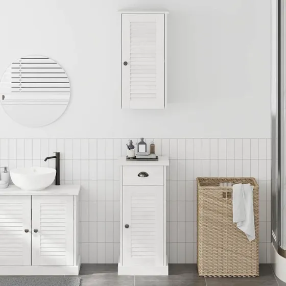 vidaXL VIGO badeværelsesmøbel 2 dele, brun/hvid 37x34x80 cm
