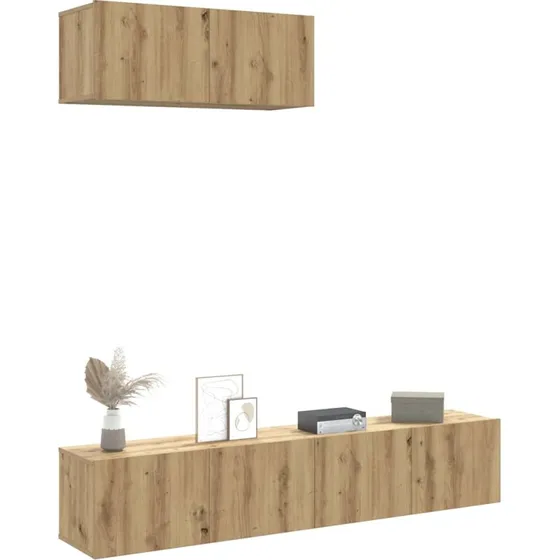 vidaXL 3-delt vghngt TV-skabsst i hndvrks-eg