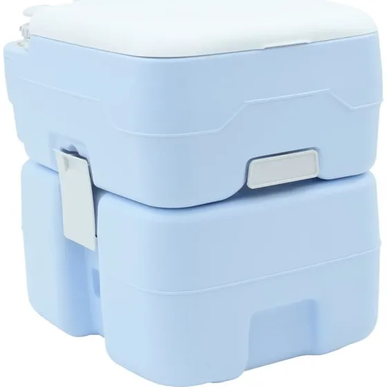 vidaXL Campingtoilet blå 41,5×36,5×42 cm Høj-densitet polyethylen