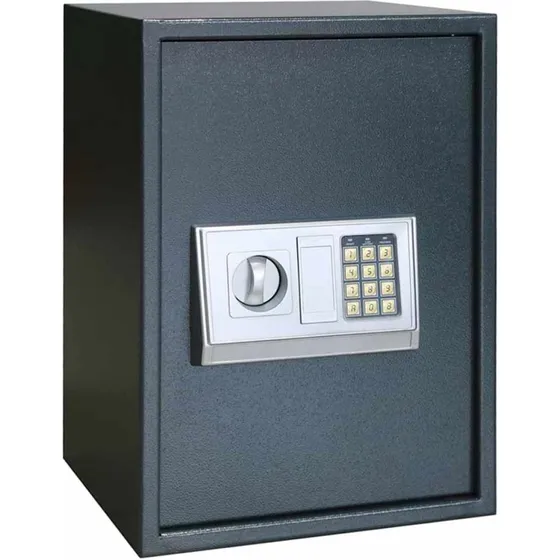 vidaXL Digital pengeskab m. ls mrkegr 35x31x50 cm stl