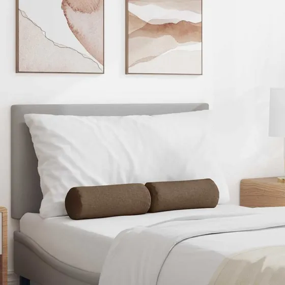 vidaXL Bolsterpuder 2 stk Brun 15 x 40 cm Stof