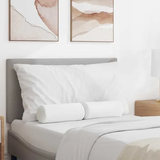 vidaXL Bolsterpuder 2 stk Hvid  15 x 40 cm Stof