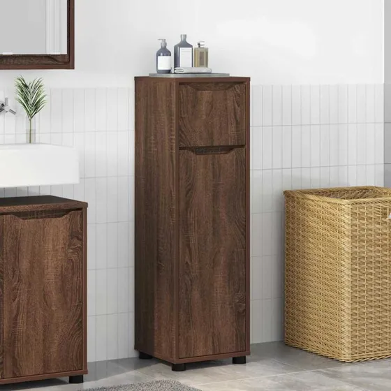 vidaXL Badeværelsesskab Brun eg 30,5 x 30 x 101 cm