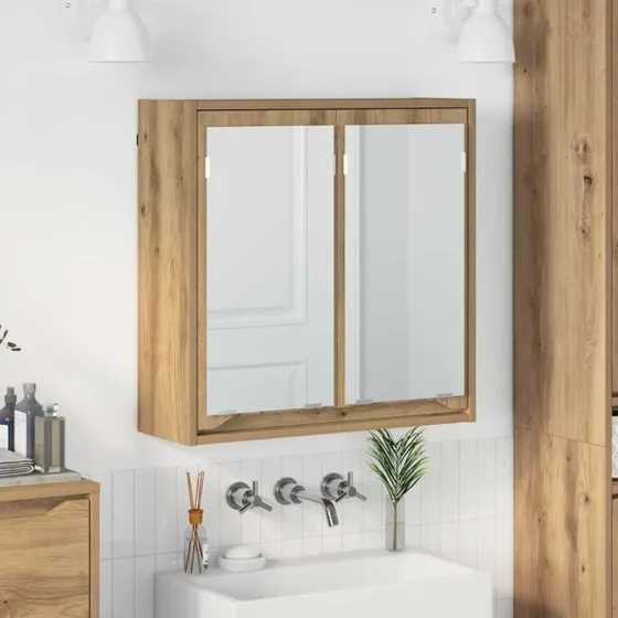 vidaXL Spejlskab Artisan i Egetr 60x20x60 cm