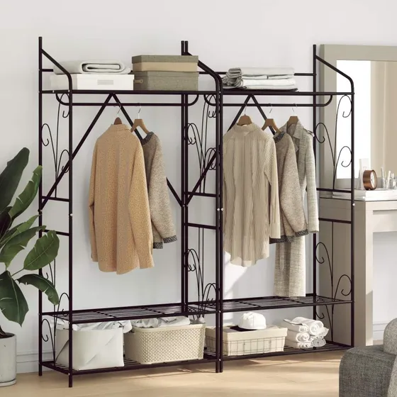 vidaXL Åben garderobe 2 stk 78×36×158 cm, ensfarvet
