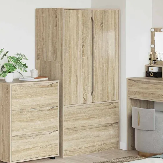 vidaXL Badeværelsesskab Sonoma eg 79,5 x 49 x 156 cm
