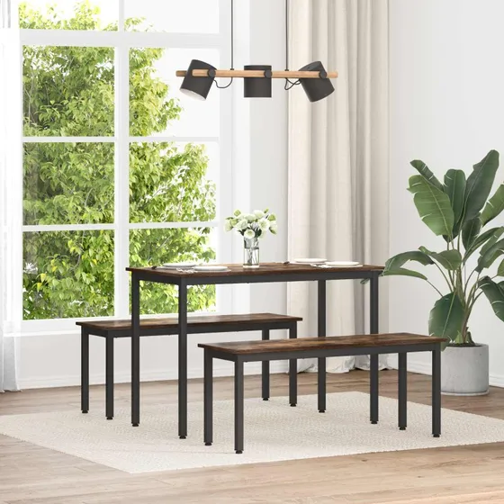 vidaXL spisebnk Rget Eg 110x35x45 cm, konstrueret tr