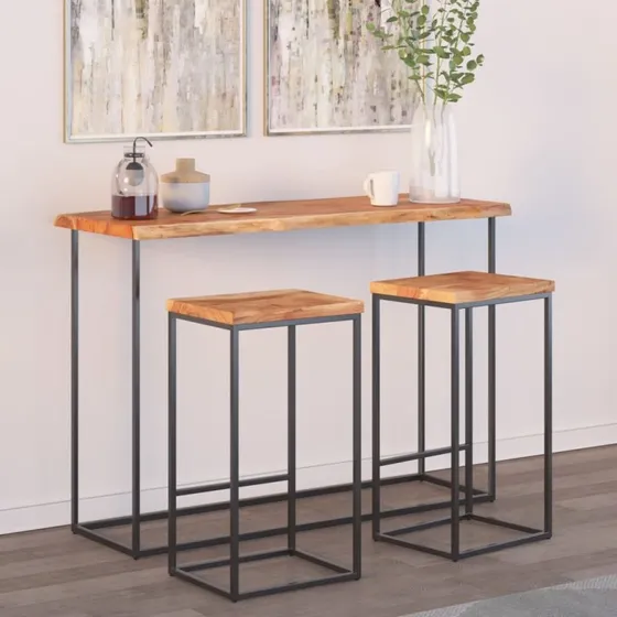 vidaXL bordplade 120x40x2,5 cm rektangulær i massivt akacietræ