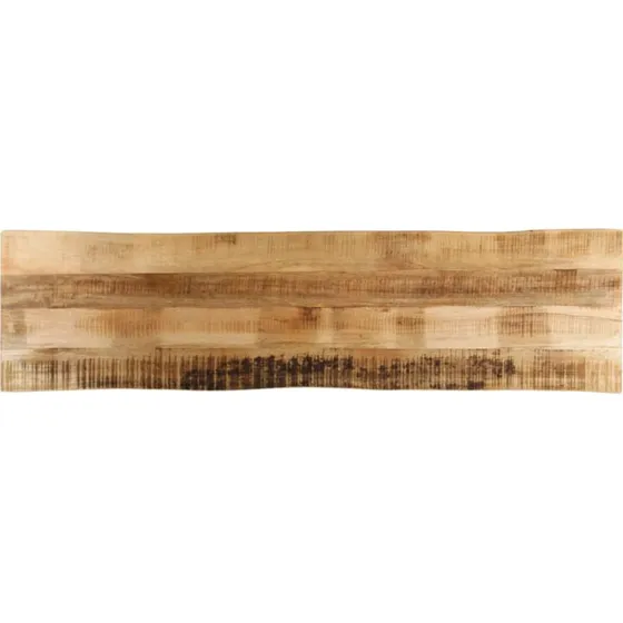 vidaXL bordplade 180x40x3,8 cm massivt ru mangotræ, naturlig kant