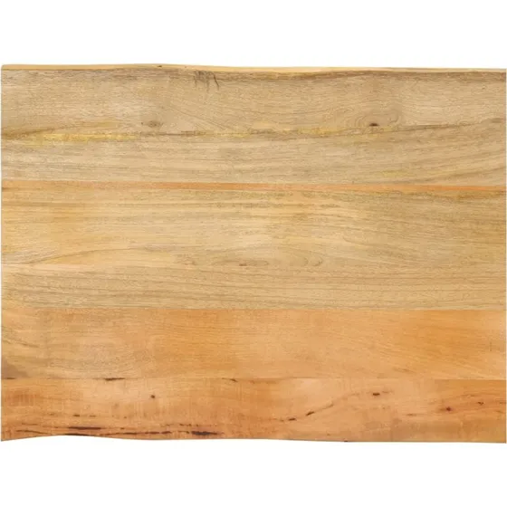 vidaXL bordplade 80x60x2,5 cm massivt mangotræ, naturlig kant
