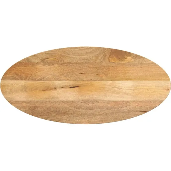 Massiv mangotræ bordplade, oval 110×50×2,5 cm (naturlig)