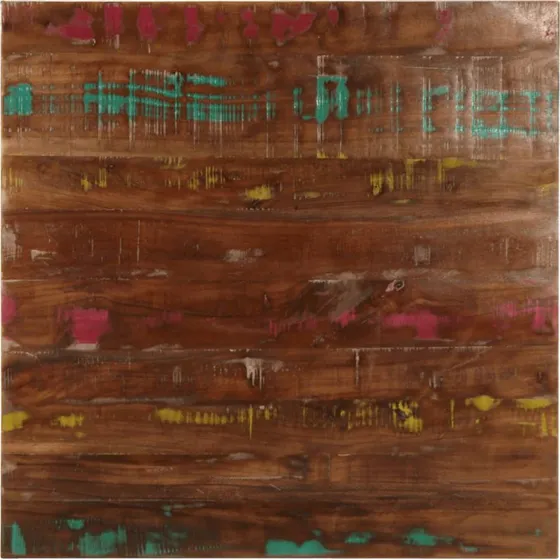 vidaXL bordplade 70x70x3,8 cm firkantet massiv genbrugstræ