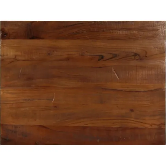 vidaXL Bordplade 80x60x2,5 cm rektangulr i massivt genbrugstr