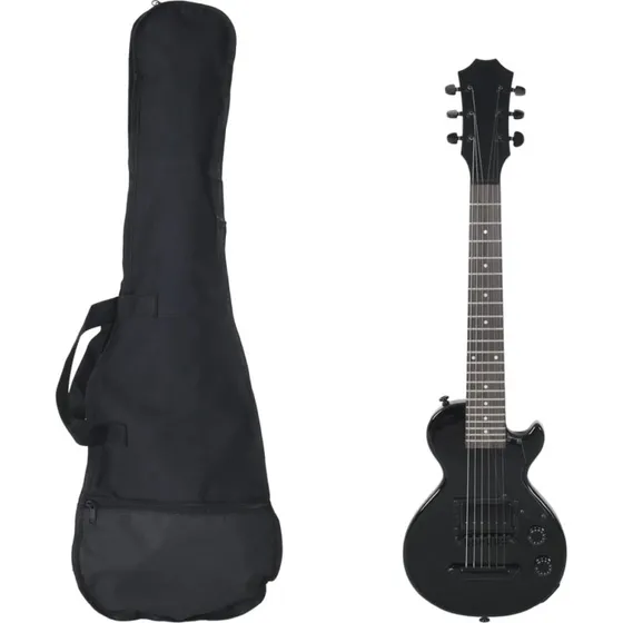 vidaXL elektrisk guitar til brn 3/4 (30") sort med taske