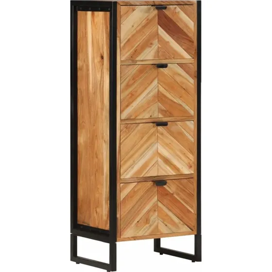 vidaXL badevrelsesskab i massivt akacietr 40x30x100 cm med jern