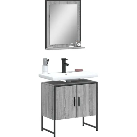 vidaXL badevrelsesskabe 2 dele, gr Sonoma-eg