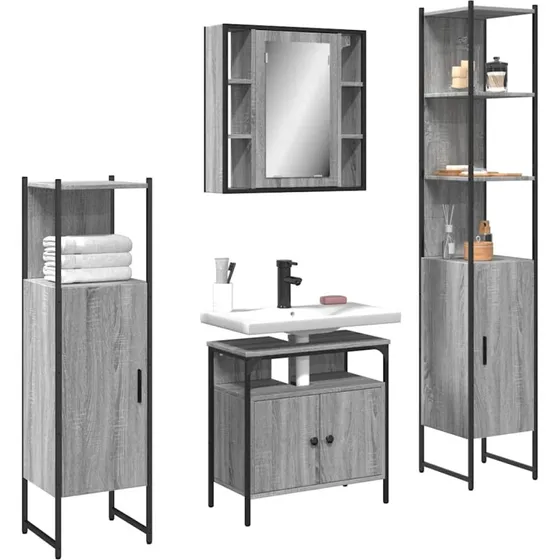 vidaXL Badevrelsesskabe 4 dele - Gr Sonoma-eg