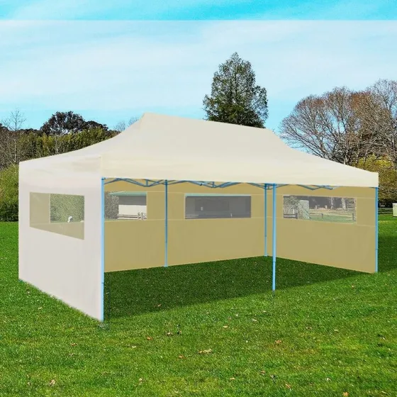 Pop-up Festtelt 3x6 m Bordeaux med 4 sidevægge
