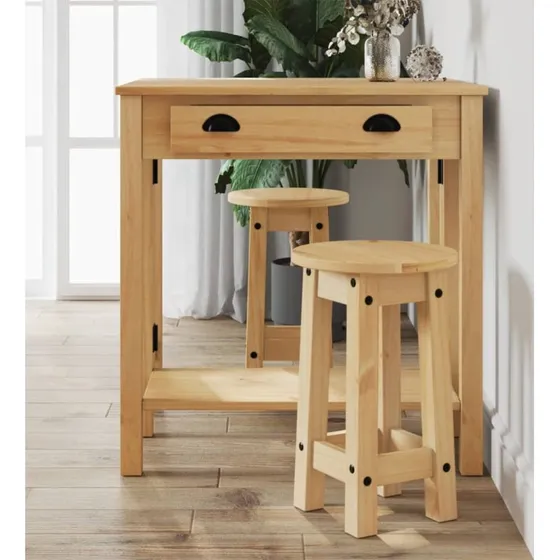 vidaXL Barstole 2 stk. i massivt fyrretræ