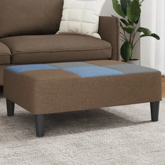 vidaXL fodskammel 77x55x31 cm stof patchwork