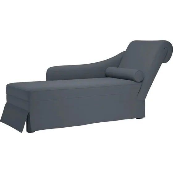 vidaXL chaiselong fljl mrkegr med bolster, hjre armln