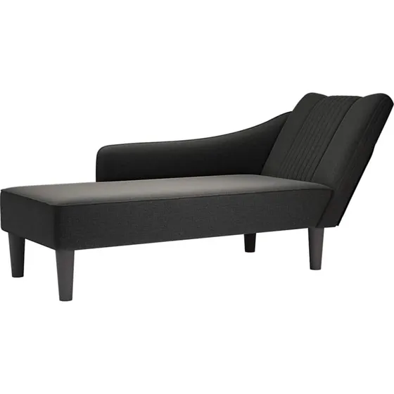 vidaXL chaiselong med hjre armln stof sort