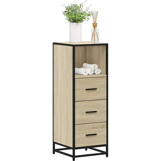 vidaXL badevrelsesskab 35x37,5x100 cm sonoma-eg