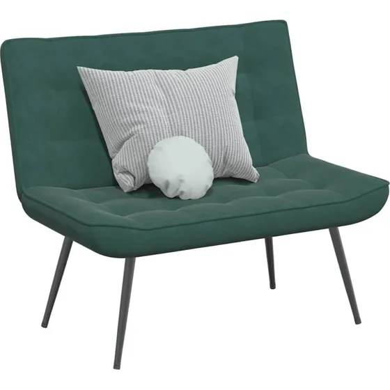 vidaXL bnk 110x74x84 cm velour mrkegrn