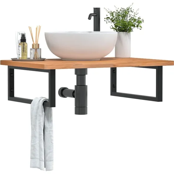 vidaXL vghngt badevrelseshylde i stl og bgetr