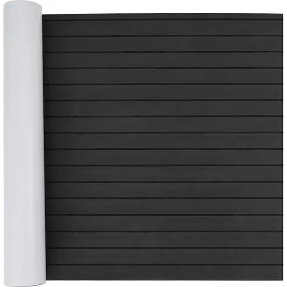 vidaXL Bådmåtte EVA 240x90x0,5 cm – Mørkegrå/Sort