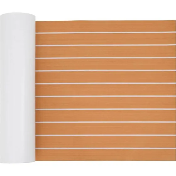vidaXL Bådmåtte EVA brun/hvid 240 x 60 x 0,5 cm